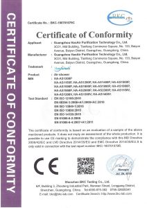 CE Certificate of Clearn Room Air Shower